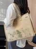 Sac Cabas en Toile Carto Cat Décontracté Simple Étudiant Voyage Sacs à Main Coréen Grande Capacité Femme Trajet Quotidien Sac à Bandoulière Unique
