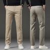Premium Men's Casual Cotton Pants - Spring/Summer Loose Straight Leg, Elastic, Trendy, Breathable, Versatile Trousers