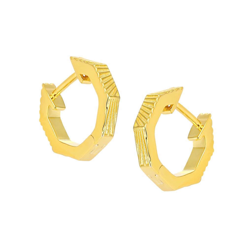 Melynn Minimalist Hoop Earrings Sterling Silver 925 Earrings Gold Plated Silver Jewelry Geometric Earrings for Women