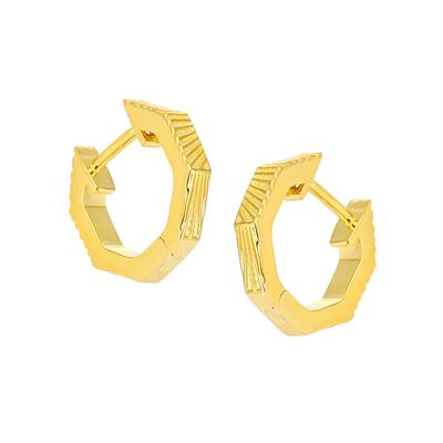 Melynn Minimalist  Hoop Earrings Sterling Silver 925 Earrings Gold Plated Silver Jewelry Geometric Earrings for Women