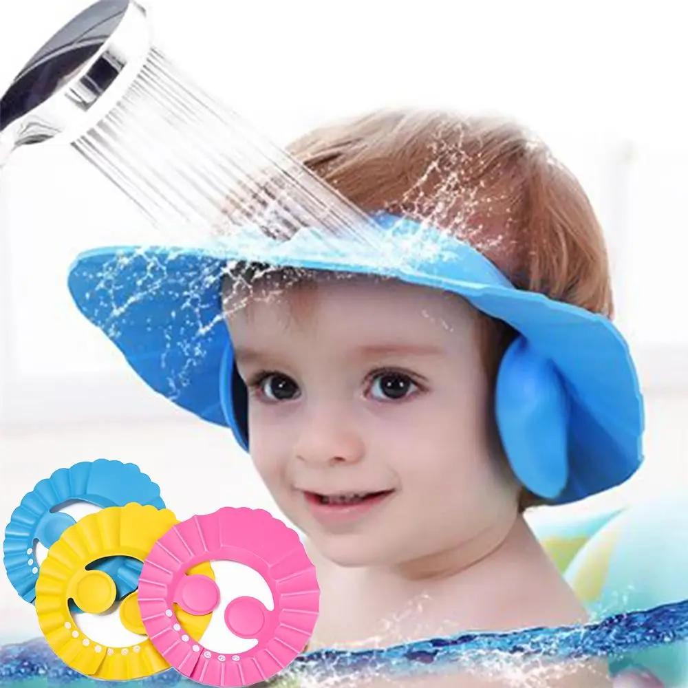 Ear Protection Unisex Portable Adjustable Waterproof Shower Caps Bath Visor Wash Hair Shield Shampoo Hat