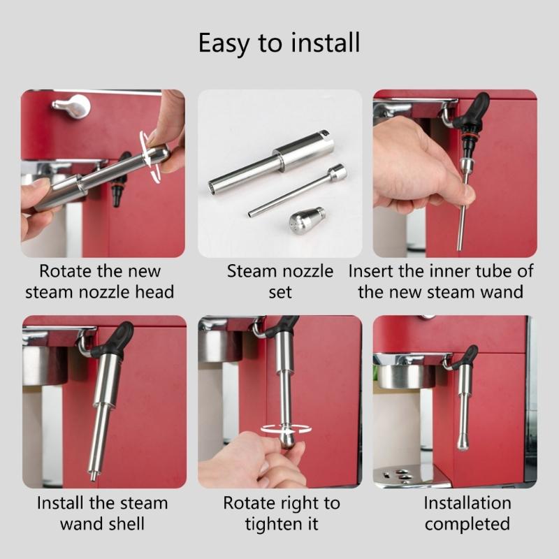 Hitzebeständiges Dampfrohr Milchaufschäumrohr Geeignet für EC685 Kaffeemaschinen für effizientes Milchaufschäumen