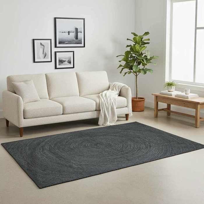 Maison Exclusive - Tapis de surface Gris foncé 160 x 230 cm Jute