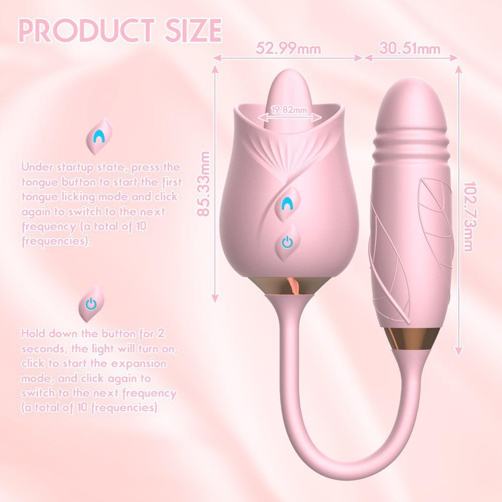 Dual-Head Vibrator with Retractable Clitoral Stimulator