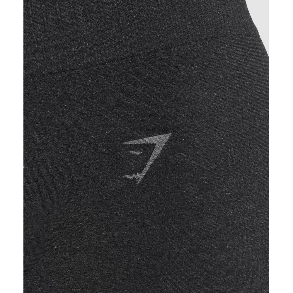 Gymshark Leggings Luxe Seamless Flare Negru Melanj B3c8k Bbq2