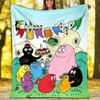 Barbapapa Theme Printed Blanket - Perfect for Couch, Bed, Travel & Outdoor Use | Machine Washable, Cozy & Durable.