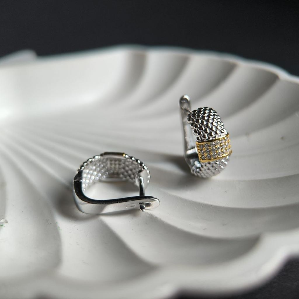 Silver Earrings with Cubic Zirkonia (2184089)