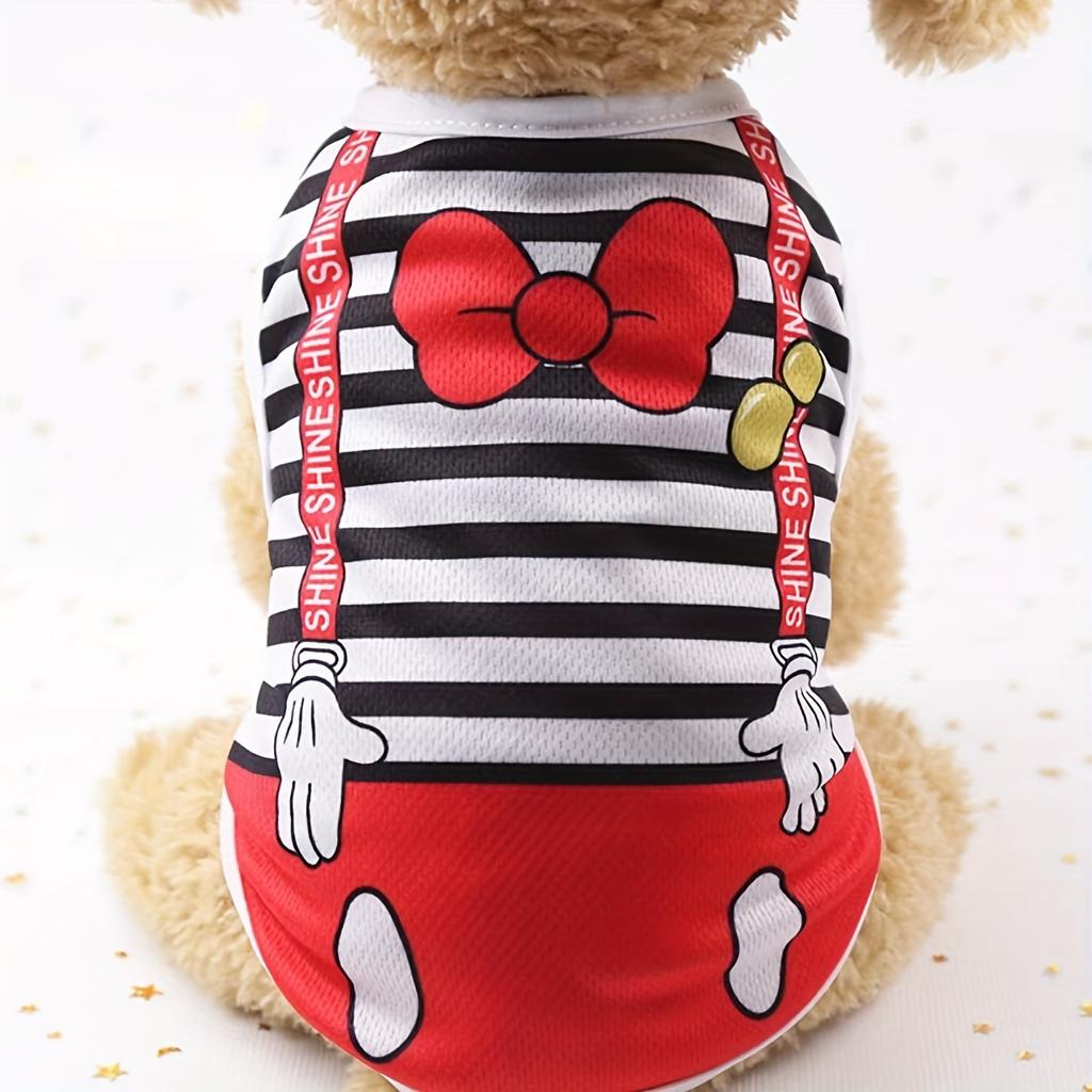 Cute Summer Dog T-Shirt For Small Breeds - Breathable Polyester, Machine Washable, Perfect For Spring/Summer/Fall