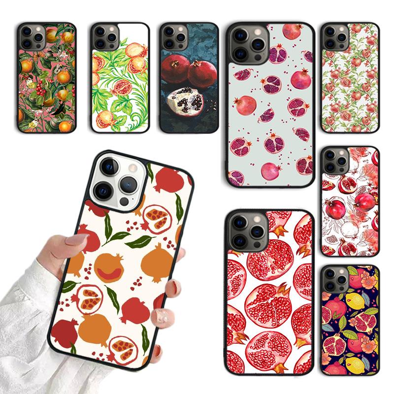 tropical pomegranate pattern Phone Case For iPhone 17 Air 15 16 16e 11 12 13 14 Pro Max Cover For iPhone 17 Air Max Plus Fundas
