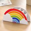 Back to School Stationery Supplies Wooden Rainbow Pencil Holder, Cute Desk Organizer, Office Art Supply Classroom Organizer for Kids, Teacher