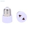 White E27 Plug Bulb Holder Light Fixture Bulb Base Adapter Lamp Socket US /EU