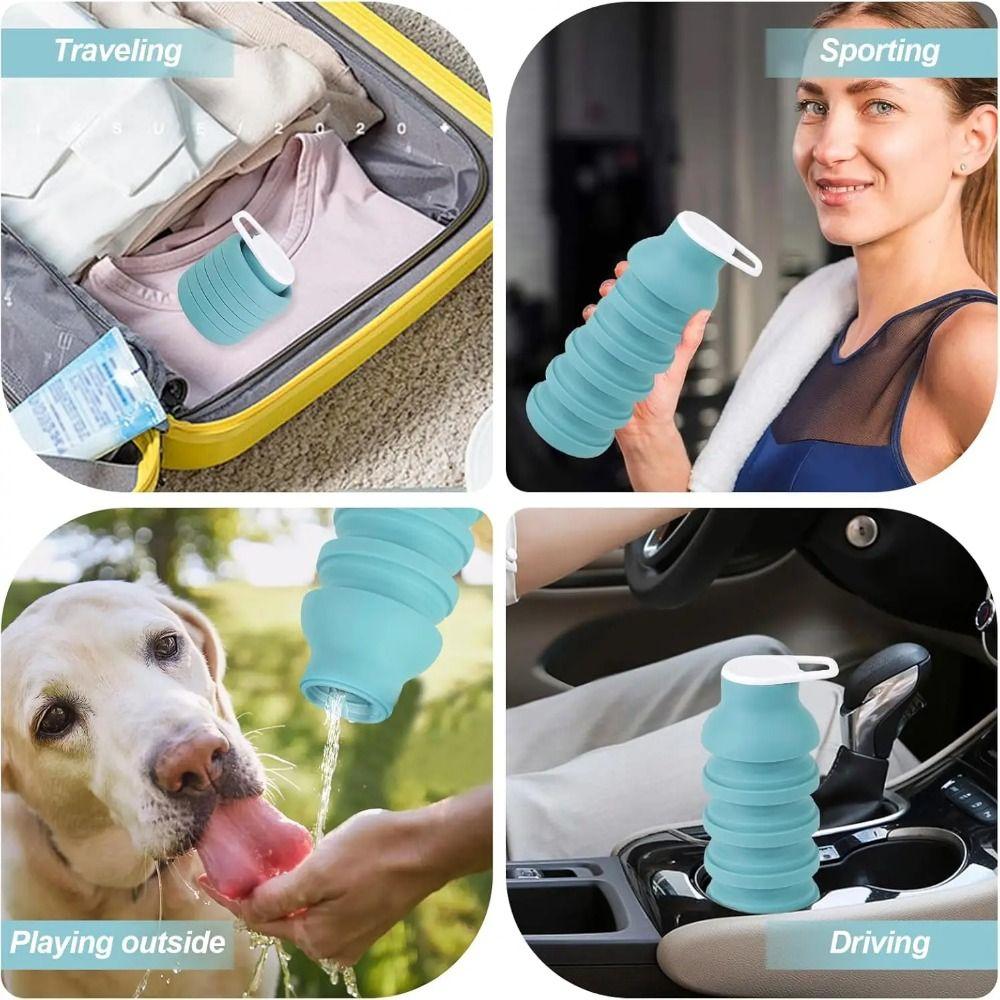 200-600ML Collapsible Sport Bottle Retractable Foldable Drinking Cup Sports Water Bottle  Gym