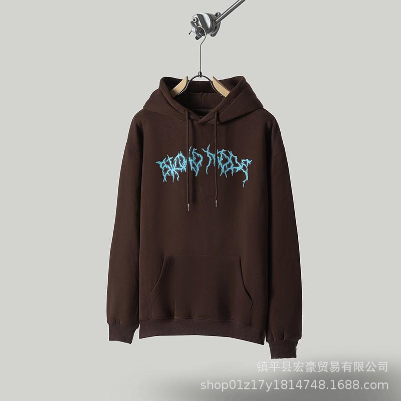 Unisex Oversized Hooded Sweatshirt With Foil Print Streetwear Cotton Pullover Fall