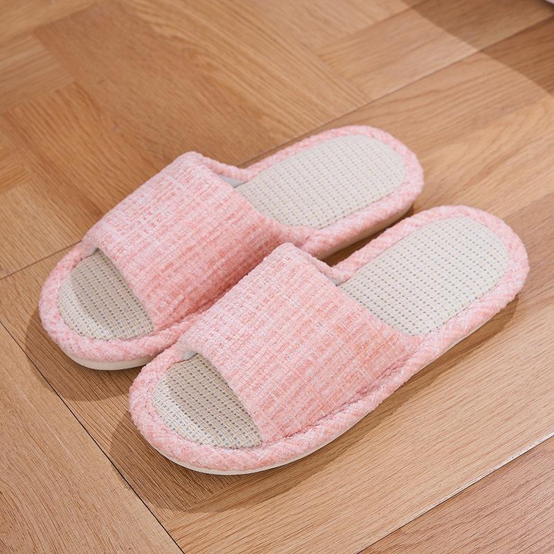 Home Indoor Spring and Autumn Household Guests Couples Four Seasons Reception Anti-slip Slippers Cotton Linen Slippers Linen Slippers