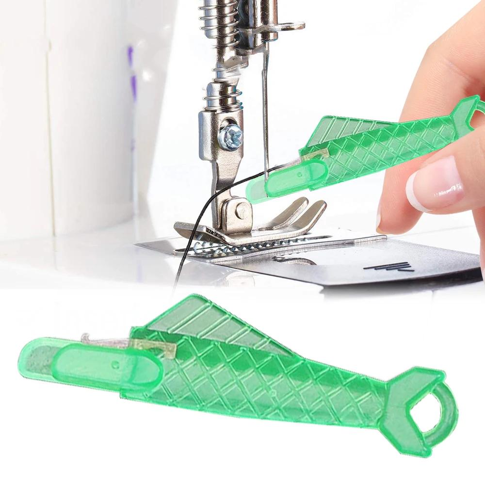 Sewing Machine Mini Needle Threader With Hook Needle Insertion Tool Elderly Quick Automatic Thread Changer Craft Accessories