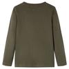 T-shirt enfants à manches longues kaki 92/104/116/128/140