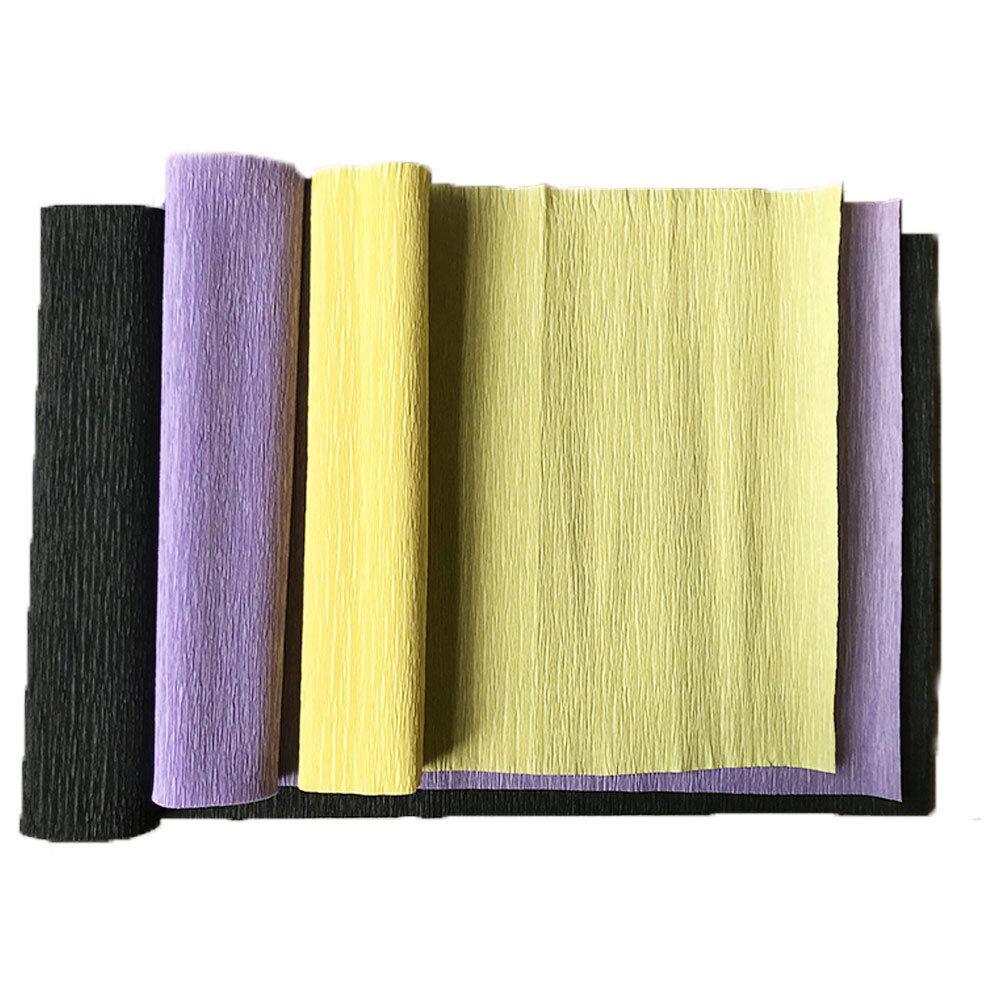 

25cm x 250cm 3rolls/set Crinkled Crepe Paper Gifts Flower Wrapping Wedding Festive Party Decoration DIY Fold Scrapbooking Crafts