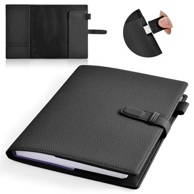 Wasenn A5 Notebook Cover, Leather Planner Cover, Holds 2 Books, Fits Thick Diaries, Spiral Notebooks, A5 Size, College Notebook, Book Cover, A5 Card S