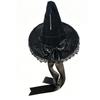 Lolita Witch Hat Headband Halloween Costume Party Cosplay Accessory - Purple Green Black Red Multi-layer Ruffle Design