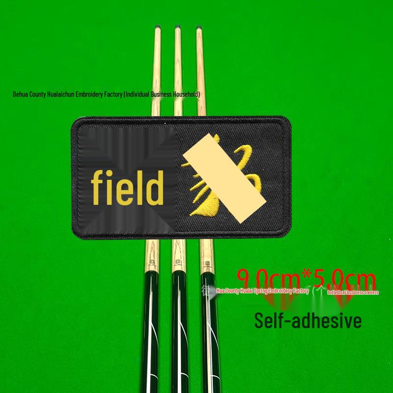 Billardköcher Klettpatch: Gesticktes Logo Selbstklebendes Wickelabzeichen