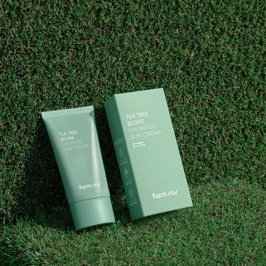 [SET] Tea Tree Biome Calming Sun Cream 50g X 2 (+Travel Kit 4-Piece Set)