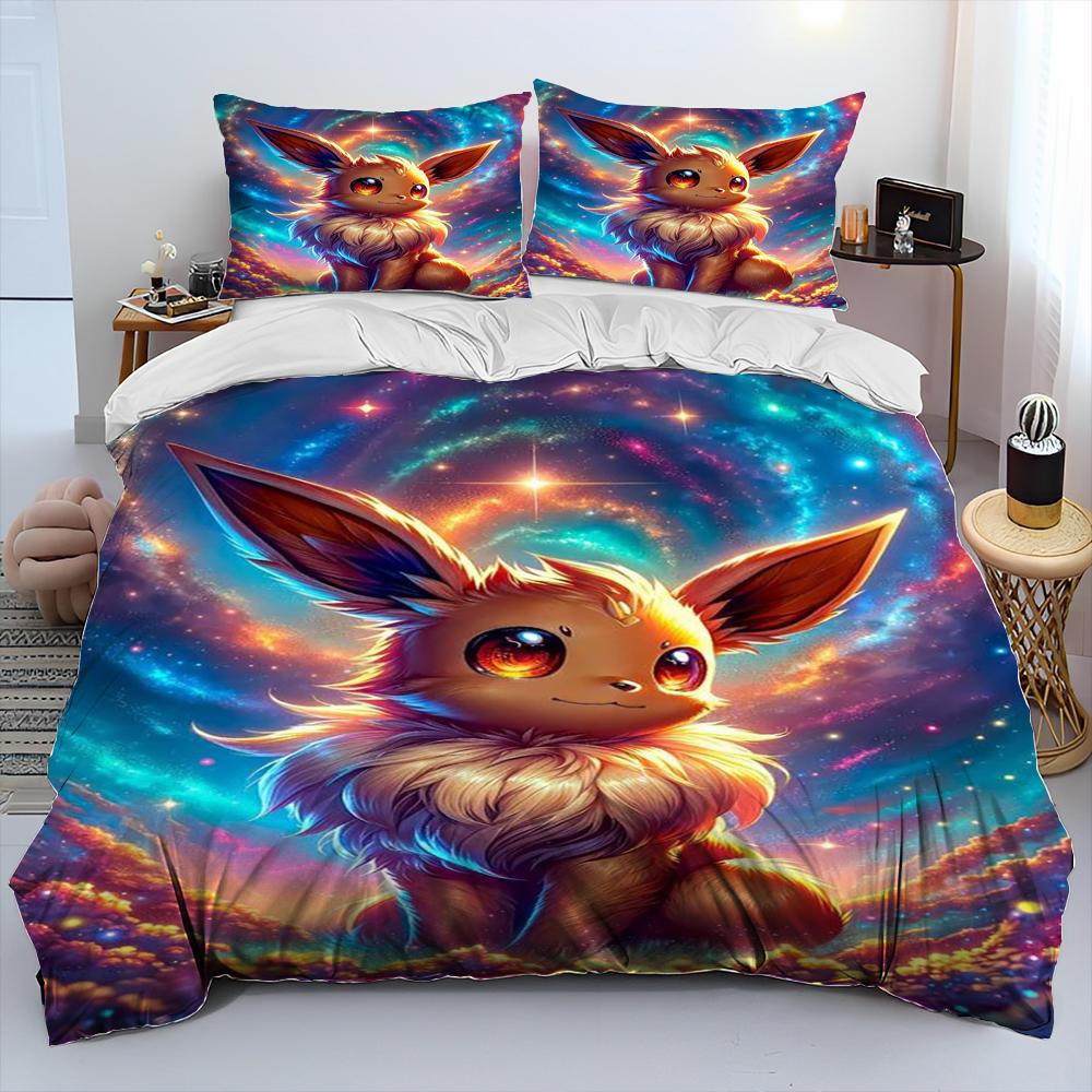 3D Cartoon Pikachu Pokemon Monster Bettdecke Bettwäsche Set Bettbezug Bett Set Steppdecke Bezug Kissenbezug Queen Bettwäsche Set Erwachsene Kinder