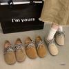 Retro autumn new lace-up casual single shoes flat-soled versatile soft sole