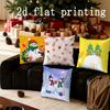 Home Decor Christmas-themed Cute Animal & Snowman Pillowcases Pattern Cushion Cover Suitable for Sofa Bedroom Car Pillow Cover