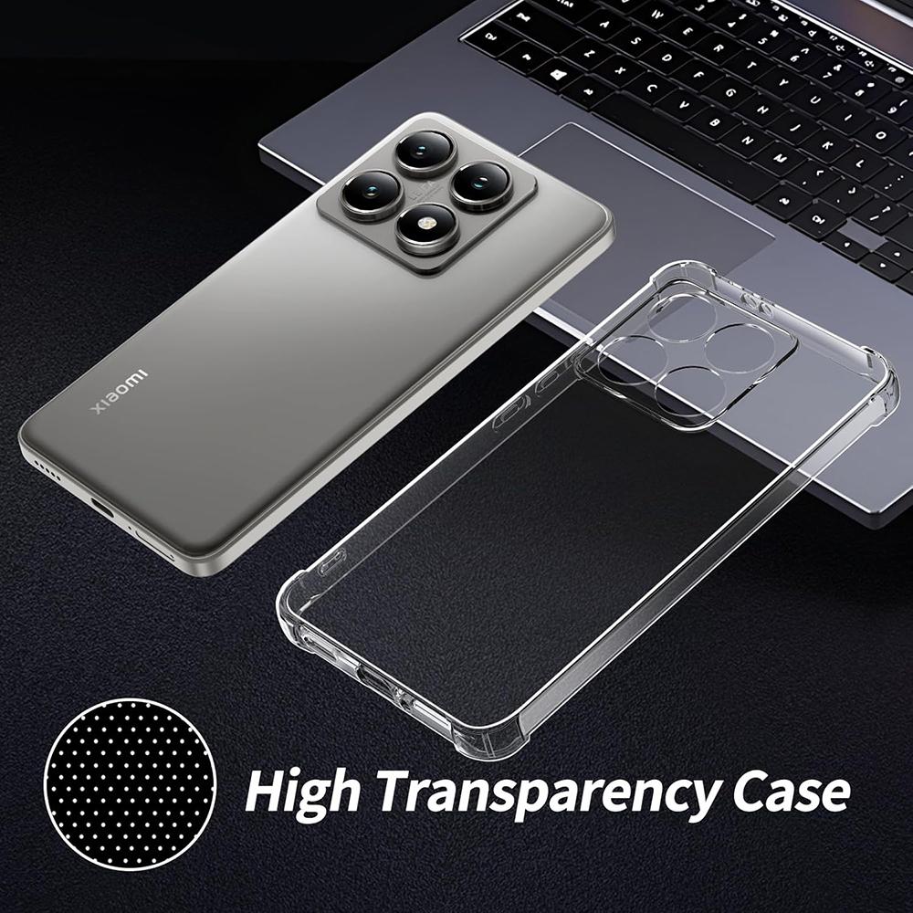 Průhledný nárazuvzdorný silikonový měkký obal pro Xiaomi 12 12X 12T 13 Lite 13T Mi 14 14T Pro MI 15 Pro Průhledný ultratenký zadní kryt