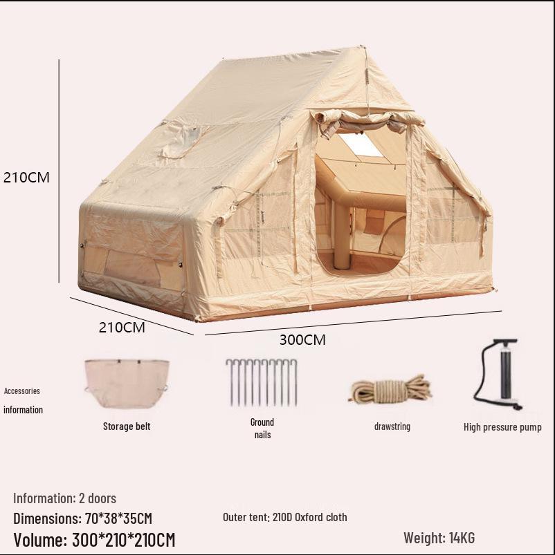 Легкая автоматическая надувная водонепроницаемая туристическая палатка, 6,3 кв. м 3
