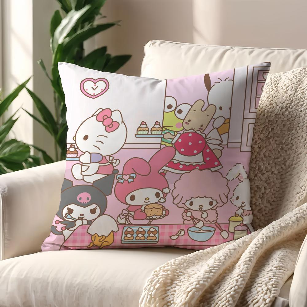 Cute SSanrio Friends cushion cover For Pillow Printing Sofa Decoration Home Car Room Coffee Shop Office Nordic Simplicity