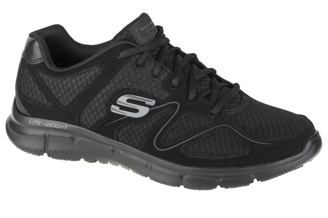 Skechers Men's Black Satisfaction 58350-Bbk, Sneakers,