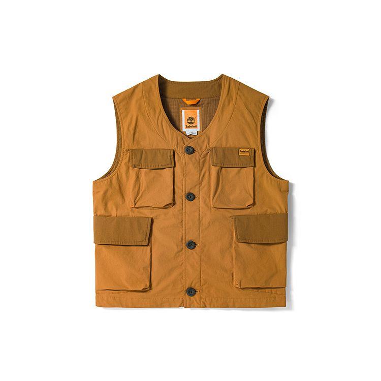 

Timberland Solid Color Outdoor Functional Vest Men vests Wheat A2DTS-P47 XS