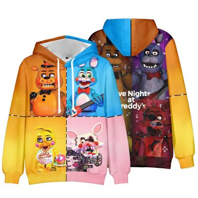 Men's Graphic Hoodie Five Nights At Freddy's Prints Classic Casual 3D Pullover Holiday Fashion Hoodies Thin Style Long Sleeve Hooded