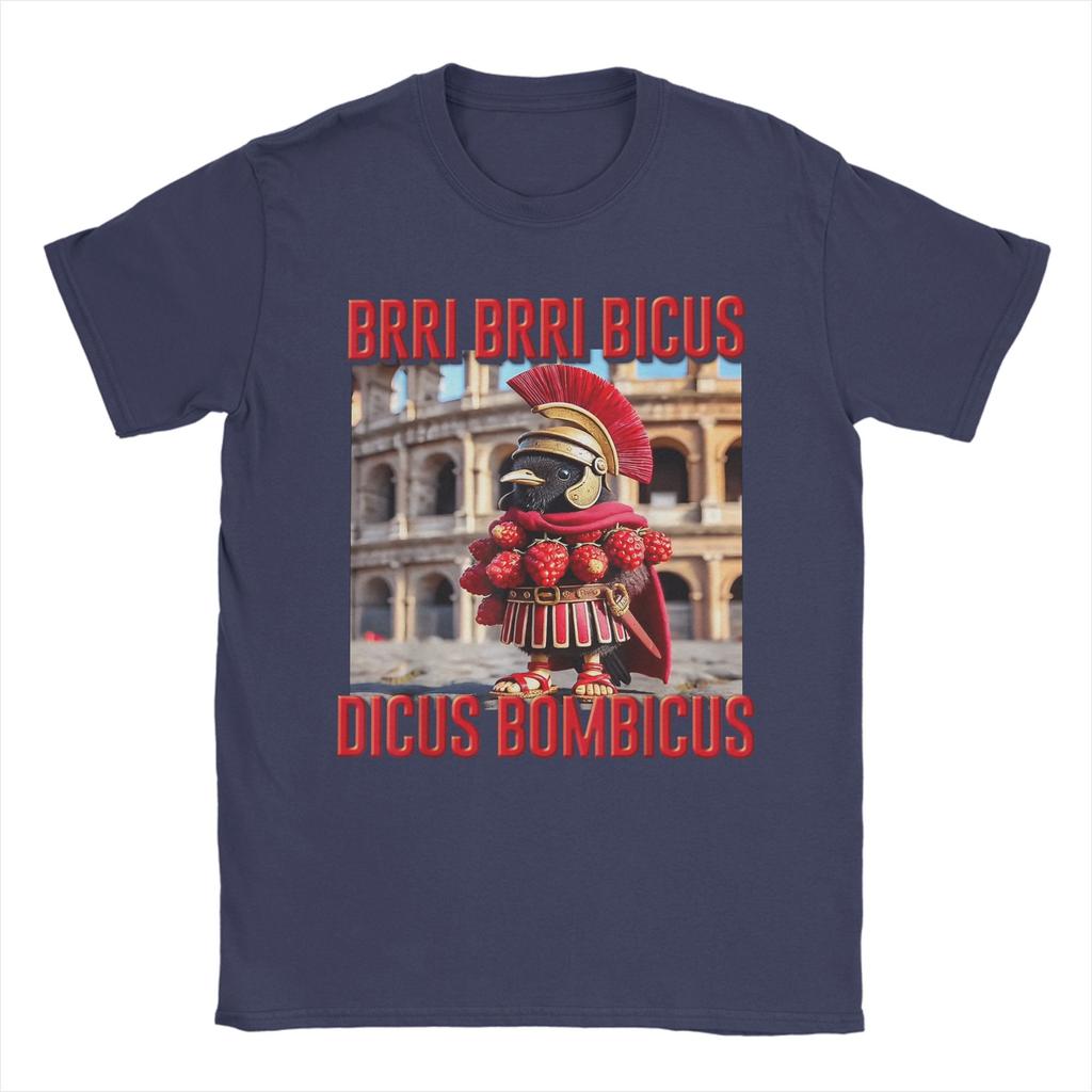 Bri Bri Bicus Dicus  Italian Brainrot Meme T-Shirt for Men  Novelty Cotton Tees O Neck Short Sleeve T Shirts Graphic Tops