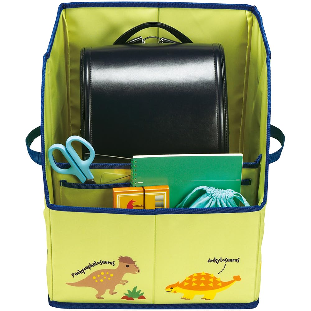 Skater Dinosaur School Backpack Storage Case with Dividers and Lid Cover for Organizing SRBX1-A