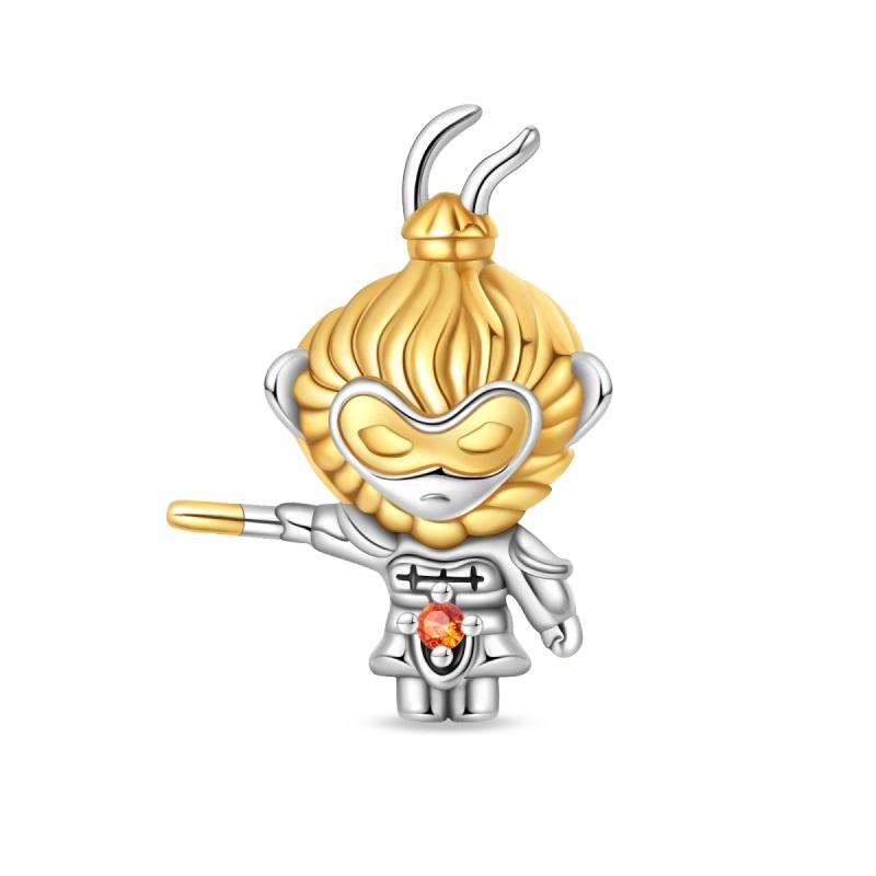 Chinese New Year Copper Dragon Horse Lion Dance God Of Wealth Koi Fish Charms Beads Fit Diy Bracelets Women Jewelry