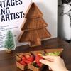 Christmas Tree Snack Plates 3 Grids Tree Shaped Tray Merry Christmas Party Decorations For Home 2025 Gifts Happy  Year 2026