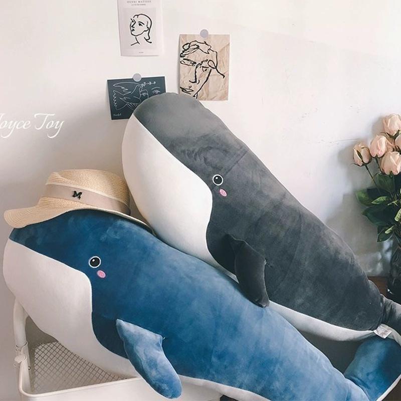Giant Whale Plush Toy Pillow Soft And Squishy Ocean Animal Stuffed Doll For Kids Handcrafted With Care