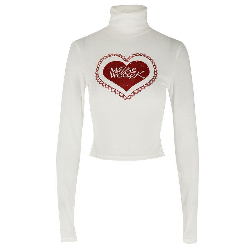 

AC758 Весенний приталенный топ с круглым вырезом и длинными рукавами в стиле кэжуал Medium белый