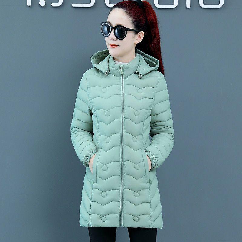 Parkas Frauen Mit Kapuze Winter Jacke Koreanische Dicke Unten Baumwolle Kleidung Mittleren Alters Weiblichen Mantel Mutter Warme Lange Outwear 6XL