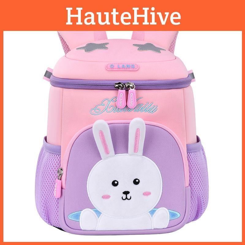Rabbit Star Letter Childrens Backpack Bucket Bag Large Capacity Design Zipper