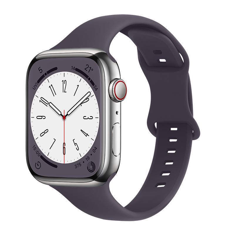 Силиконовый ремешок для Apple Watch с пряжкой в форме восьмерки для iWatch Ultra, 10, 9, 8, 7, SE