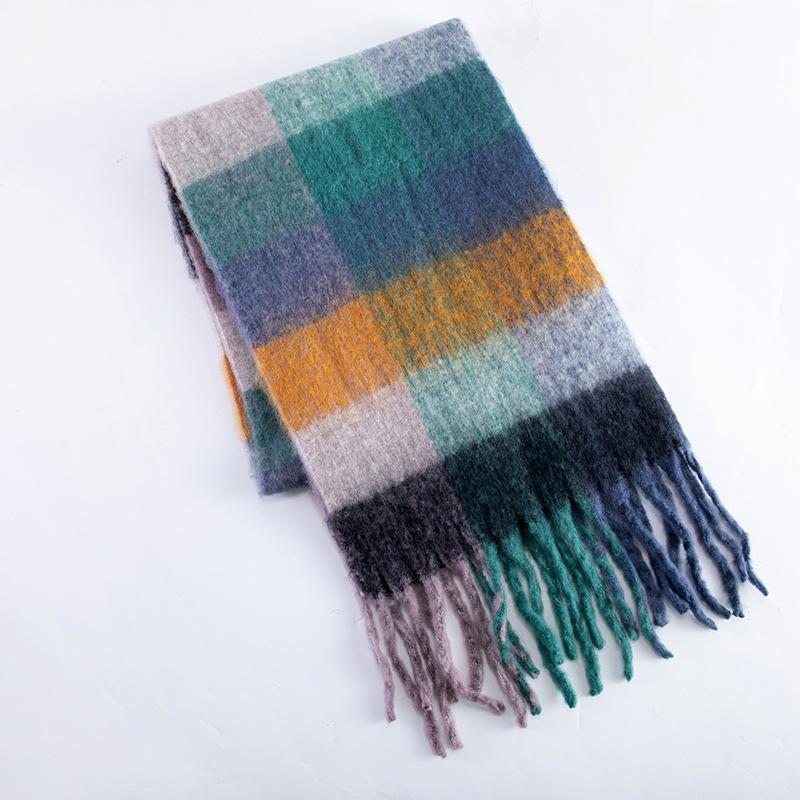 Women's European and American Style Long Fringe Mohair Scarf - Warm Autumn/Winter Shawl & Neck Warmer