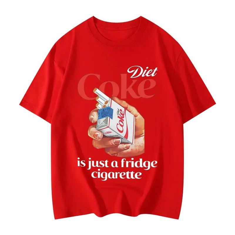 Just A Fridge Cigarette Coke Fuuny Meme Printed Women Tshirt Fashion Women Casual Tshirts Unisexs Clothing Summer T Shirt