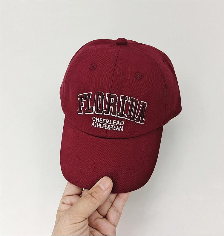 Fashionable Unisex Children's Embroidered Letter Baseball Cap Spring Autumn Duck Tongue Cap