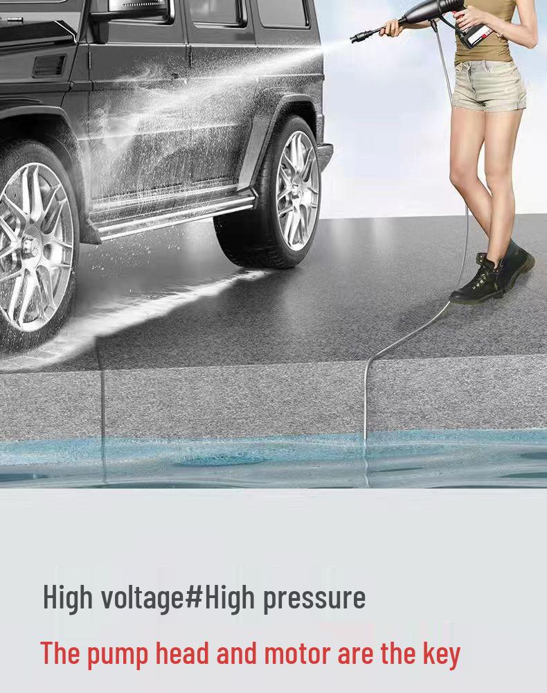Cordless High-Pressure Adjustable Car Wash & Garden Watering Gun with Lithium Battery.
