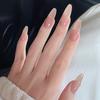 Verlaufende Bernstein-Goldfolie Abnehmbare Nagelsticker - Herbst/Winter-Kollektion
