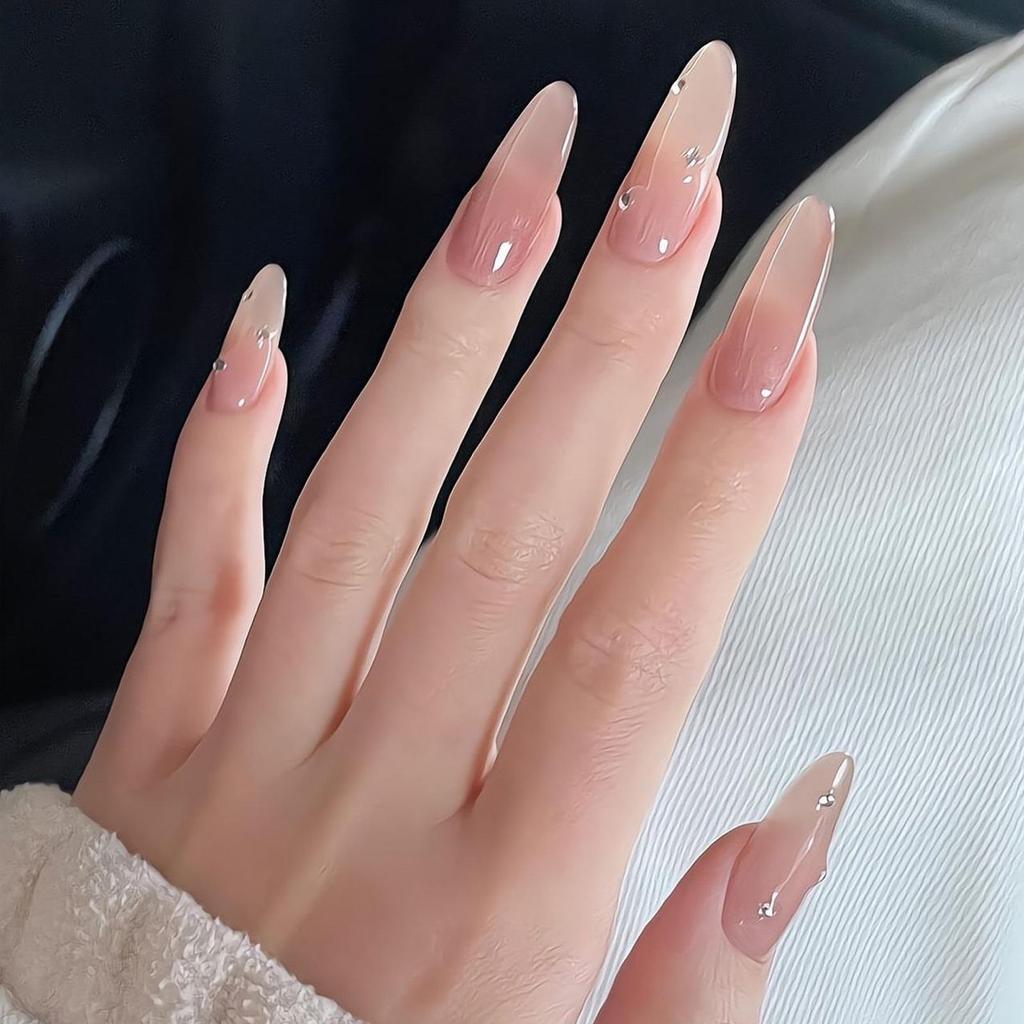 Verlaufende Bernstein-Goldfolie Abnehmbare Nagelsticker - Herbst/Winter-Kollektion