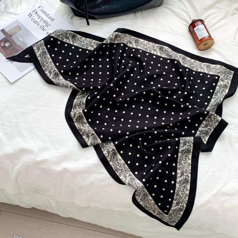 Cashew flower silk scarf new trend bag headscarf headband neck protector scarf scarf small shawl triangle scarf fart curtain